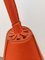 Orange Leder Stehlampe von Jacques Adnet für Valenti, 2000er 6