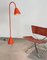 Orange Leather Floor Lamp by Jacques Adnet for Valenti, 2000s 4