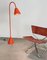 Orange Leather Floor Lamp by Jacques Adnet for Valenti, 2000s, Image 4