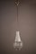 Lámpara colgante italiana Art Déco y vidrio satinado, años 50, Imagen 2
