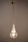 Lámpara colgante italiana Art Déco y vidrio satinado, años 50, Imagen 3