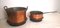 Vintage Rustic Copper Pots, Set of 2 1