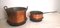 Vintage Rustic Copper Pots, Set of 2, Image 1