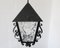 French Iron & Glass Lantern Ceiling Lamp, 1960s 5