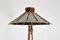 Lámpara de pie de arco vintage de madera de palmera, Imagen 6