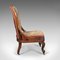 Antique English Walnut Nursing Chair, 1840s 3