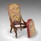 Antique English Walnut Nursing Chair, 1840s, Image 5