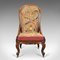 Antique English Walnut Nursing Chair, 1840s 2