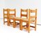 Pine Wood and Straw Seat Dining Chairs, 1970s, Set of 4 4