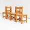 Pine Wood and Straw Seat Dining Chairs, 1970s, Set of 4 5