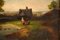Antique Landscape Oil Painting in Gilt Wood Frame, Image 8