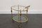 French Brass & Glass Bar Cart / Trolley with Removable Tray, 1950s 1