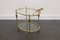 French Brass & Glass Bar Cart / Trolley with Removable Tray, 1950s, Image 1