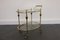 French Brass & Glass Bar Cart / Trolley with Removable Tray, 1950s 4