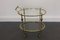 French Brass & Glass Bar Cart / Trolley with Removable Tray, 1950s 14