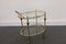 French Brass & Glass Bar Cart / Trolley with Removable Tray, 1950s 7