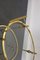 French Brass & Glass Bar Cart / Trolley with Removable Tray, 1950s, Image 6