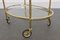 French Brass & Glass Bar Cart / Trolley with Removable Tray, 1950s 10