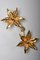 Willy Daro Style Brass Double Flower Sconce from Massive Lighting, 1970s, Image 1