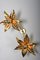 Willy Daro Style Brass Double Flower Sconce from Massive Lighting, 1970s 2