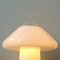 Lampe de Bureau Mushroom en Verre Opalin de Venini, 1960s 8