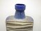 Vintage Blue Sand and Beige Glazed Ceramic Zig Zag Vase from Scheurich 4
