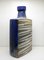 Vintage Zig Zag Vase aus glasierter Keramik in Blau und Beige von Scheurich 2