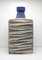 Vintage Zig Zag Vase aus glasierter Keramik in Blau und Beige von Scheurich 1