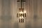 Lampada da soffitto in ottone e vetro nello stile di Gaetano Sciolari, 1979, Immagine 20