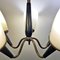 Italienische 5-armige Tischlampe aus Messing & Glas, 1950er 10