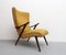 Club chair color ocra, anni '50, Immagine 7