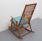 Rocking Chair Tissé Bleu Clair, 1950s 2