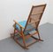 Woven Light Blue Rocking Chair, 1950s 2