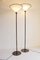 Tall Italian Brass and Opaline Floor Lamps from Barovier & Toso, 1980s, Set of 2 9