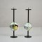 Metal & Glass Candleholders by Max Ingrand for Fontana Arte, 1950s, Set of 2 3
