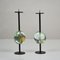 Metal & Glass Candleholders by Max Ingrand for Fontana Arte, 1950s, Set of 2 1