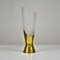 Brass & Frosted Glass Flower Vase by Max Ingrand for Fontana Arte, 1950s 4