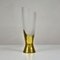 Brass & Frosted Glass Flower Vase by Max Ingrand for Fontana Arte, 1950s, Image 4