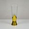 Brass & Frosted Glass Flower Vase by Max Ingrand for Fontana Arte, 1950s, Image 1