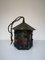 English Arts & Crafts Glass, Lead & Hammered Sheet Metal Porch Lantern by Peter Marsh, 1950s 3