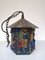 English Arts & Crafts Glass, Lead & Hammered Sheet Metal Porch Lantern by Peter Marsh, 1950s 4