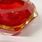 Roter italienischer Murano Glas Aschenbecher, 1970er 6