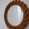 Small Mid-Century French Rope Mirror by Audoux & Minet 4