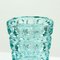 Large Turquoise Pressed Glass Vase by Frantisek Pečený, 1963 7