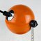 Lampada da scrivania a forma di sfera in metallo arancione di Targetti, Italia, anni '60, Immagine 6