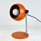 Lampada da scrivania a forma di sfera in metallo arancione di Targetti, Italia, anni '60, Immagine 10
