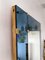 Italian Blue & Brass Mirror from Cristal Art, 1960s 9