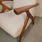 Reupholstered White Bouclé Lounge Chair, 1960s, Image 3