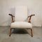 Reupholstered White Bouclé Lounge Chair, 1960s 2