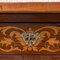 Antique Georgian Harewood Style Mahogany & Inlaid Fruitwood Library Desk with Green Leather Top & Bronze Decorations, 1800s 5